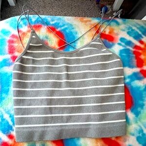 Cropped fitness tank top